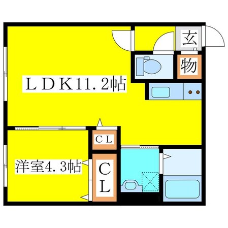 PRIOR北広島（プリオール）の物件間取画像